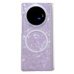 For vivo X Fold3 Magnetic Axis Pearlescent Shell Texture MagSafe Phone Case(Purple)
