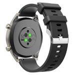 20mm Glossy Silicone Watch Band(Black)