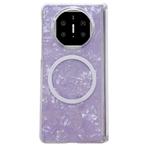 For Huawei Mate X5 Magnetic Axis Pearlescent Shell Texture MagSafe Phone Case(Purple)