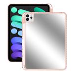 For iPad Air 11 2024 / 2025 Mirror Acrylic Single Back Tablet Case with Pen Slot(Pink)