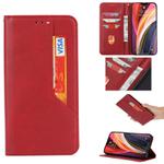 For iPhone 12 / 12 Pro Magnetic Horizontal Flip Leather Case with Holder & Card Slots & Wallet(Red)
