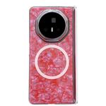 For Honor Magic V3 Magnetic Axis Pearlescent Shell Texture MagSafe Phone Case(Red)