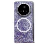 For Honor Magic V3 Magnetic Axis Pearlescent Shell Texture MagSafe Phone Case(Purple)