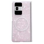 For Honor Magic Vs3 Magnetic Axis Pearlescent Shell Texture MagSafe Phone Case(Pink)