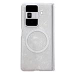 For Honor Magic Vs3 Magnetic Axis Pearlescent Shell Texture MagSafe Phone Case(Beige)