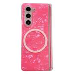 For Samsung Galaxy Z Fold6 5G Magnetic Axis Pearlescent Shell Texture MagSafe Phone Case(Red)