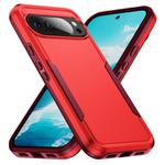 For Google Pixel 10 Pioneer Armor Heavy Duty PC + TPU Phone Case(Red+Rose Red)
