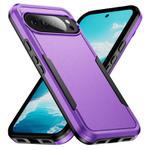 For Google Pixel 10 Pioneer Armor Heavy Duty PC + TPU Phone Case(Purple+Black)