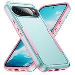 For Google Pixel 10 Pro Pioneer Armor Heavy Duty PC + TPU Phone Case(Green+Pink)