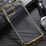 For iPhone 12 mini Three Stage Electroplating TPU Protective Soft Case(Gold)