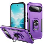 For Google Pixel 10 Pro XL Pioneer Armor Heavy Duty PC + TPU Phone Case with Holder(Purple+Black)