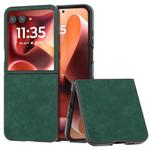 For Motorola Razr 60 Ultra PU Leather Black Edge Phone Case(Green)