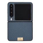 For Huawei Pura X Black Frame Kevlar Carbon Fiber Ultra-thin Nameplate Shockproof Phone Case(Blue)