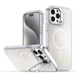For iPhone 13 Pro Max Gradient Discolor Lens Kickstand Magsafe Phone Case(White)