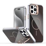 For iPhone 13 Pro Max Gradient Discolor Lens Kickstand Magsafe Phone Case(Desert Gold)