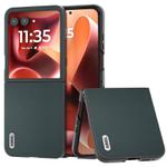 For Motorola Razr 60 Ultra ABEEL Genuine Leather Elegant Black Edge Phone Case(Green)