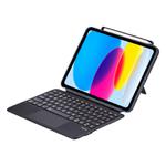 For iPad 2025 / 2022 U8 Magic Folio Ultra-thin RGB Backlight Touchpad BT Keyboard Leather Case(Black)