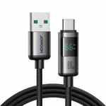 JOYROOM S-A16 Pro Prism Series 66W Digital Display USB to Type-C Fast Charging Data Cable, Length: 1.2m(Black)