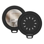 Magnetic MagSafe Aluminum Alloy Aromatherapy Mirror Bracket with Straps(Black)