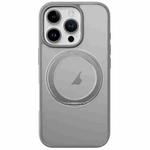 For iPhone 16 Pro Max ROCK YouDun Series Skin Feel Rotating MagSafe Holder PC Hybrid TPU Phone Case(Grey)