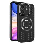 For iPhone 11 Lens Holder MagSafe Cooling Phone Case(Black)