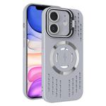 For iPhone 11 Lens Holder MagSafe Cooling Phone Case(Grey)