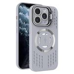 For iPhone 11 Pro Max Lens Holder MagSafe Cooling Phone Case(Grey)