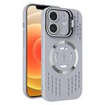 For iPhone 12 Lens Holder MagSafe Cooling Phone Case(Grey)