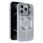 For iPhone 12 Pro Lens Holder MagSafe Cooling Phone Case(Grey)