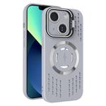 For iPhone 13 Lens Holder MagSafe Cooling Phone Case(Grey)