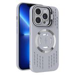 For iPhone 13 Pro Lens Holder MagSafe Cooling Phone Case(Grey)
