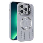 For iPhone 13 Pro Max Lens Holder MagSafe Cooling Phone Case(Grey)