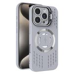For iPhone 15 Pro Lens Holder MagSafe Cooling Phone Case(Grey)
