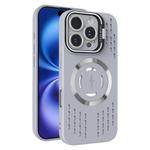 For iPhone 16 Lens Holder MagSafe Cooling Phone Case(Grey)