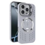 For iPhone 16 Pro Lens Holder MagSafe Cooling Phone Case(Grey)