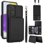 For Samsung Galaxy A72 5G / 4G Crossbody Dual-buckle Wallet RFID Back Leather Phone Case(Black)