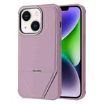 For iPhone 15 Plus / 14 Plus Fabric Feel PU MagSafe Phone Case(Purple)