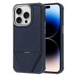 For iPhone 14 Pro Max Fabric Feel PU MagSafe Phone Case(Blue)