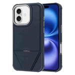 For iPhone 16 Plus Fabric Feel PU MagSafe Phone Case(Blue)