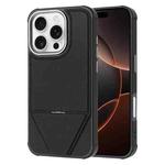 For iPhone 16 Pro Max Fabric Feel PU MagSafe Phone Case(Black)