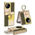 For Huawei Pocket 2 GKK Electroplating Painted Magnetic Folding Hinge Phone Case(Green)