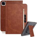 For iPad Air 11 2025 / 2024 Multifunctional Wristband Leather Smart Tablet Case(Brown)