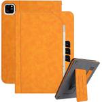 For iPad Air 11 2025 / 2024 Multifunctional Wristband Leather Smart Tablet Case(Yellow)