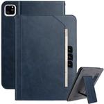 For iPad Air 11 2025 / 2024 Multifunctional Wristband Leather Smart Tablet Case(Dark Blue)