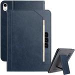 For iPad mini 6 / mini 2024 Multifunctional Wristband Leather Smart Tablet Case(Dark Blue)