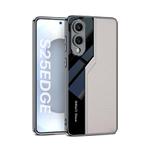 For Samsung Galaxy S25 Edge 5G GKK Plating TPU + Leather Supercar Full Coverage Phone Case(Grey)