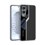 For Samsung Galaxy S25 Edge 5G GKK Plating TPU + Leather Supercar Full Coverage Phone Case(Carbon Fiber)