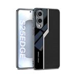 For Samsung Galaxy S25 Edge 5G GKK Plating TPU + Leather Supercar Full Coverage Phone Case(Black)