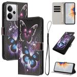 For Realme 14 / P3 5G / 14T 5G Colored Drawing Pattern Leather Phone Case(Two Butterflies)