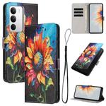 For Realme C71 4G Color Drawing Pattern Leather Phone Case(Sunflower)